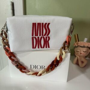 Miss Dior Cosmetic pouch with acrylic chain